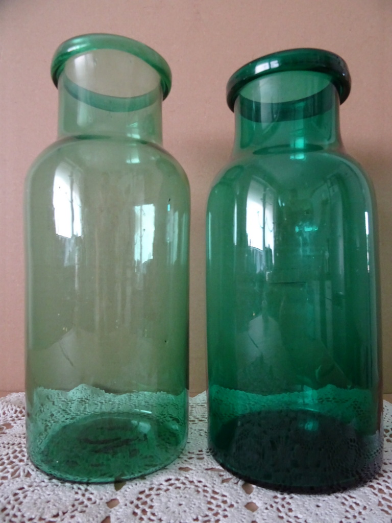 Vintage set mondgeblazen vazen 27cm - Afbeelding 8