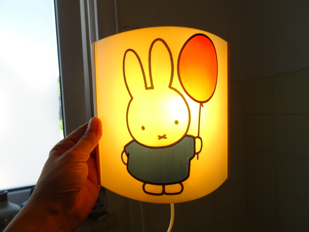 Vintage Nijntje lamp wandlamp kinderkamer 20x20cm - Afbeelding 17