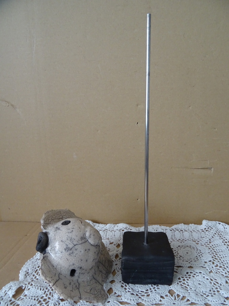 Beeld van een vis kogelvis raku keramiek PvW 37cm - Afbeelding 10