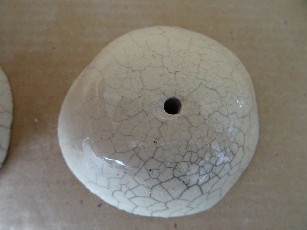 Set wierookhouders raku keramiek 9cm doorsnede - Afbeelding 4