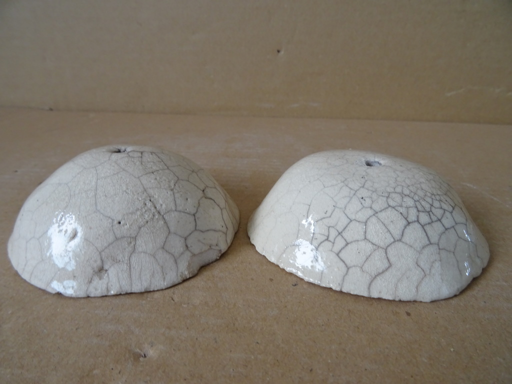 Set wierookhouders raku keramiek 9cm doorsnede - Afbeelding 5