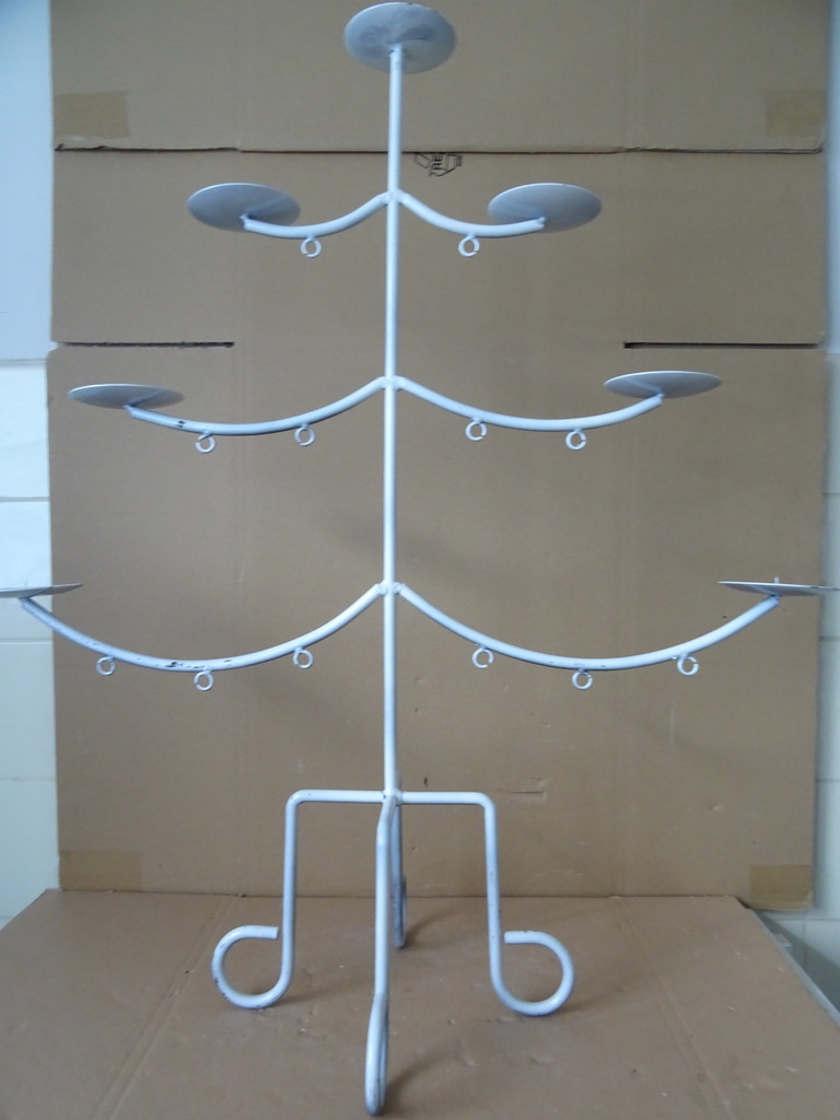 Grote smeedijzeren kaarsenhouder kerstboom 79cm - Afbeelding 14