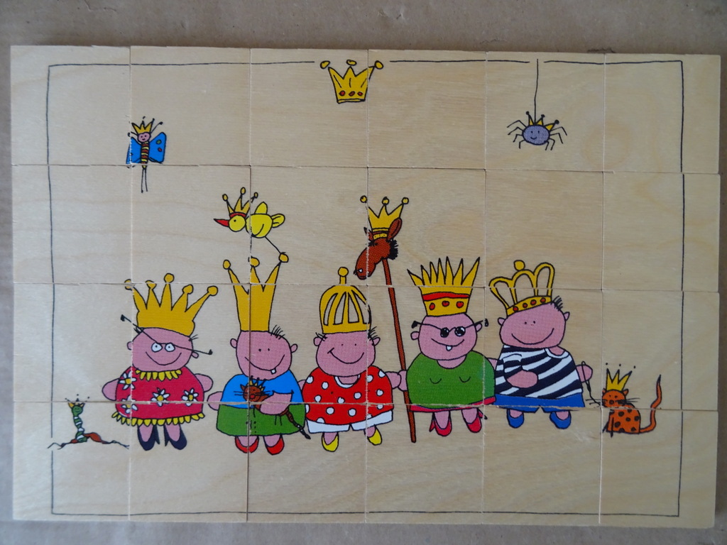 Houten Janbibejan set puzzel memoryspel en balanstoren - Afbeelding 2