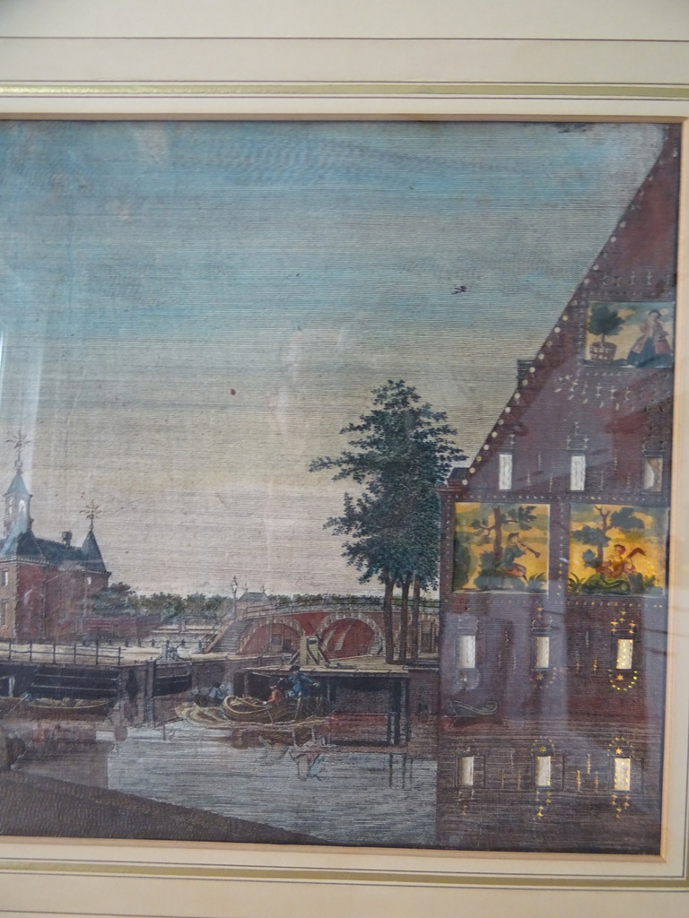 Antieke ets of opticaprent met verlichting De Leidsepoort te Amsterdam - Afbeelding 12