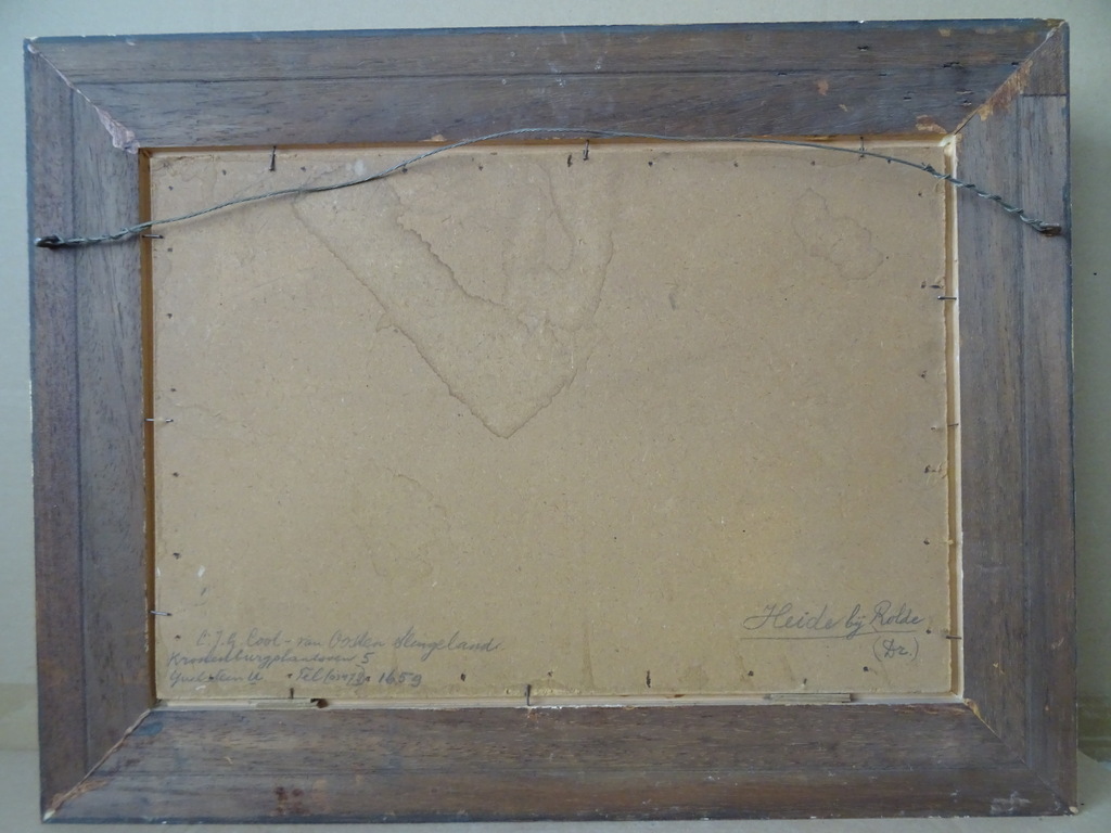 Schilderij C. J. G. Cool- Van Oosten Slingeland Heide bij Rolde 57x43cm - Afbeelding 10