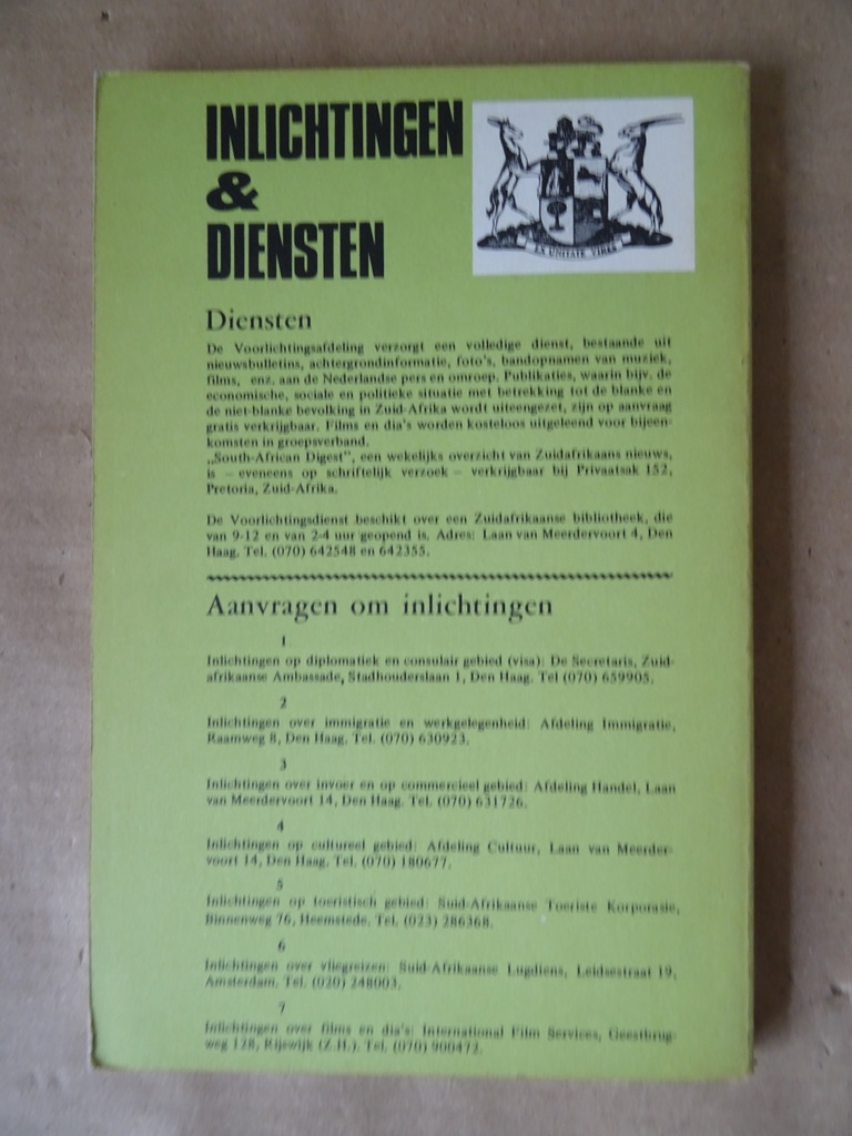 Vintage set boekjes Zuidafrikaanse ambassade - Afbeelding 13