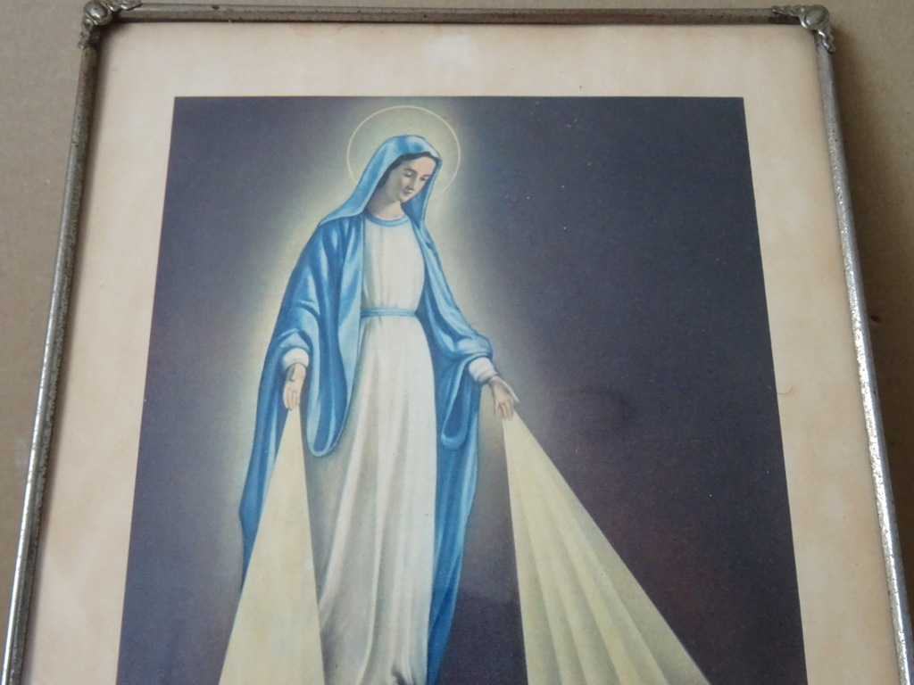 Vintage prent Heilige Maria Onbevlekte Ontvangenis 21x30cm - Afbeelding 2