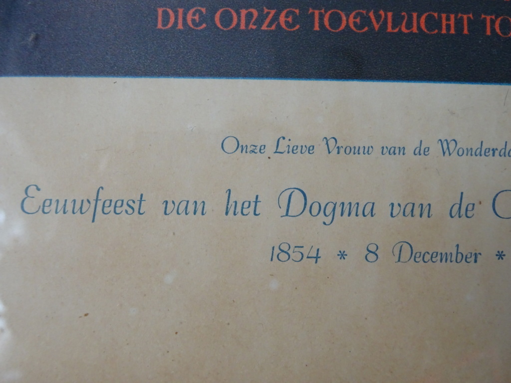 Vintage prent Heilige Maria Onbevlekte Ontvangenis 21x30cm - Afbeelding 5