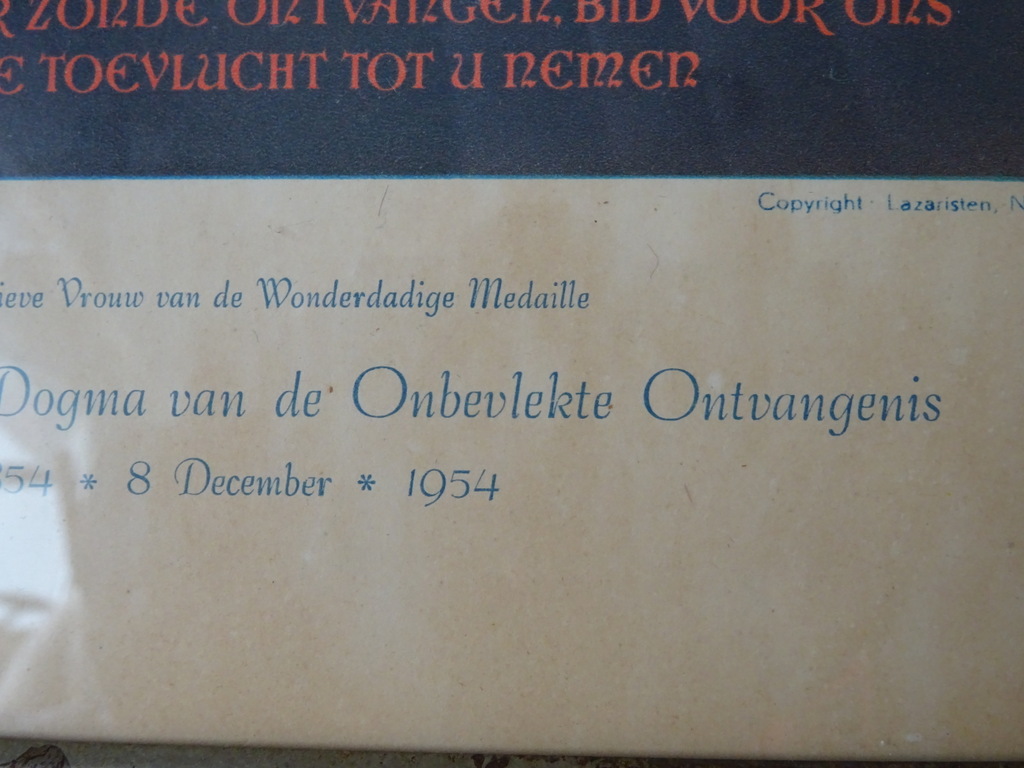 Vintage prent Heilige Maria Onbevlekte Ontvangenis 21x30cm - Afbeelding 6