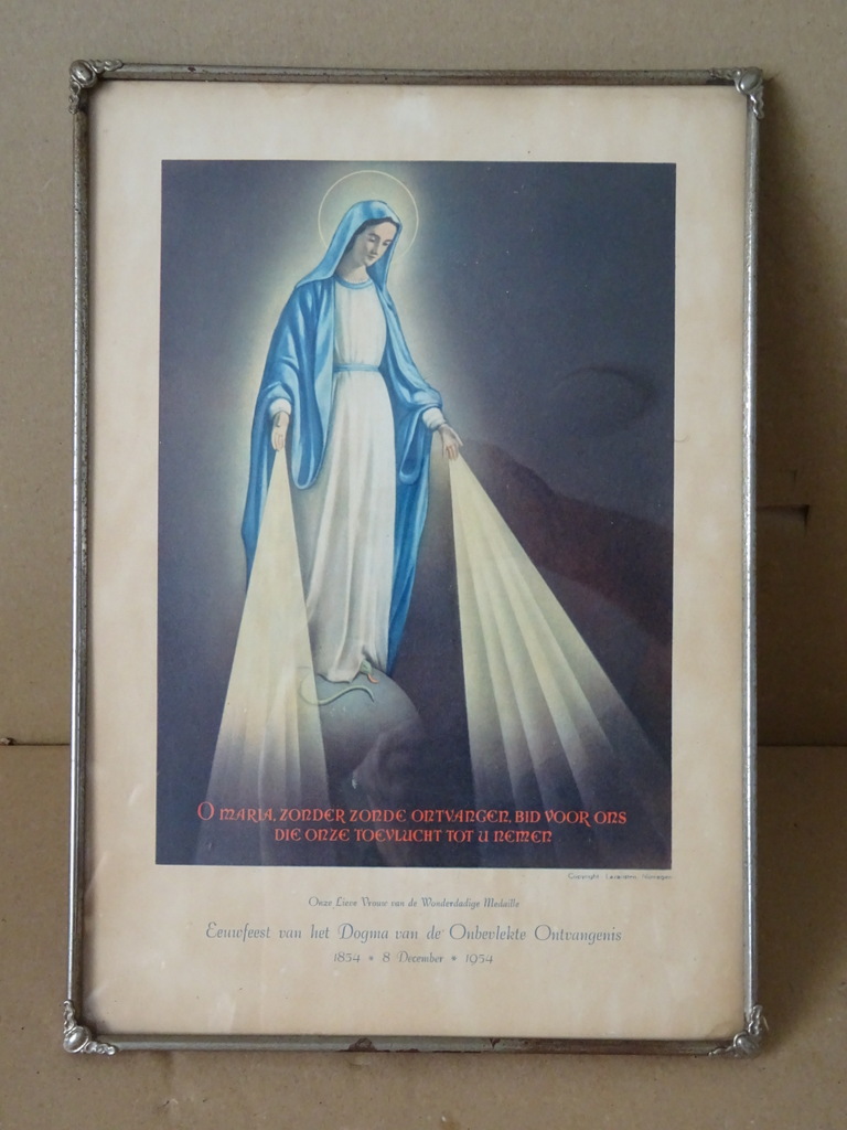 Vintage prent Heilige Maria Onbevlekte Ontvangenis 21x30cm - Afbeelding 7