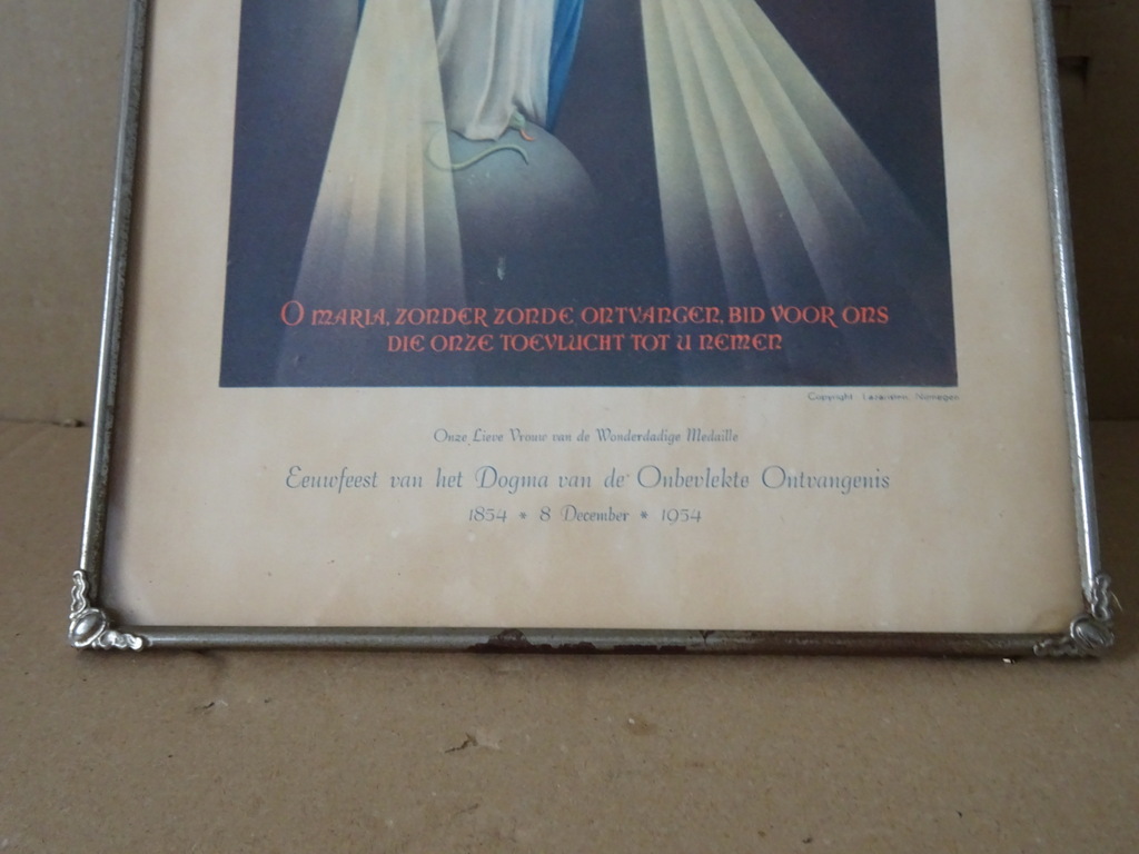 Vintage prent Heilige Maria Onbevlekte Ontvangenis 21x30cm - Afbeelding 8
