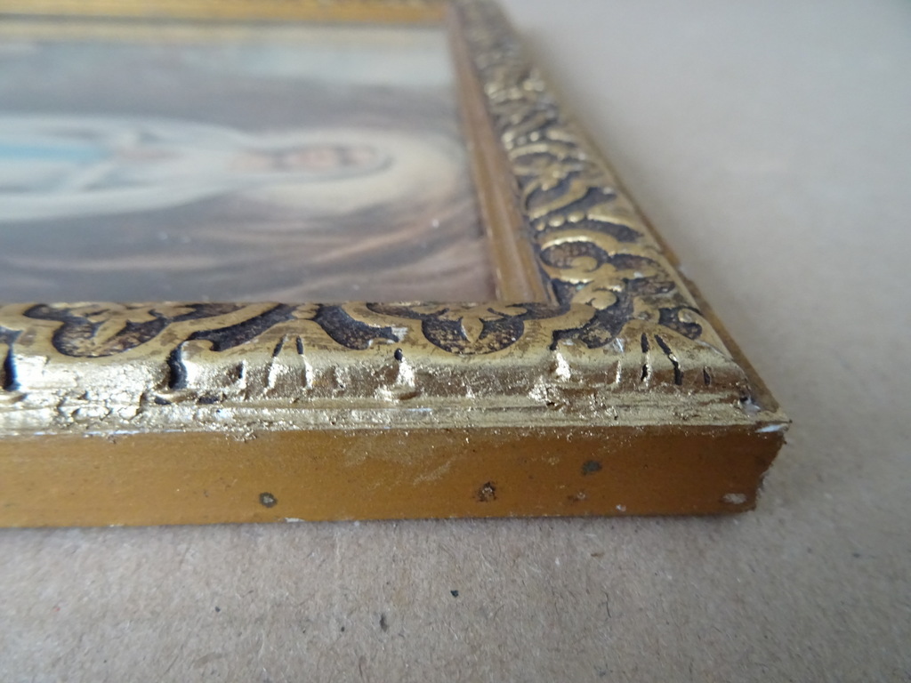 Vintage prent Heilige Maria en Bernadette 21x27cm - Afbeelding 8