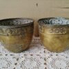 Antieke koperen bloempotjes 8cm hoog
