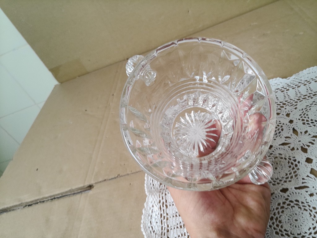 Vintage glazen vijzel 13cm - Afbeelding 6