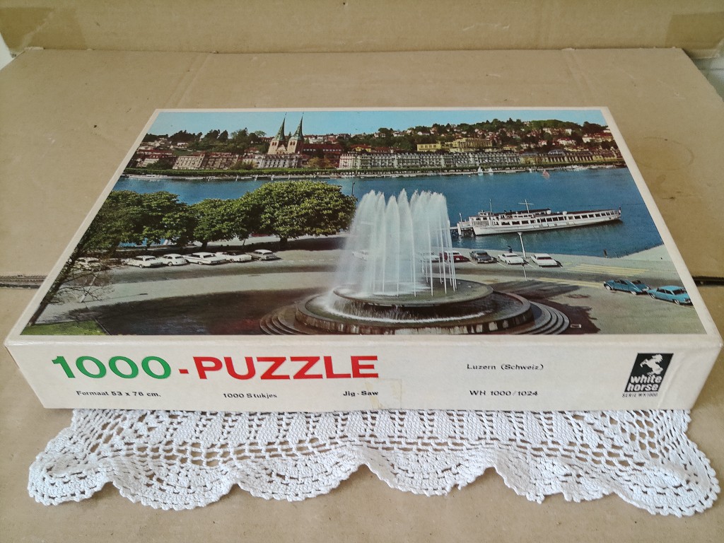 Vintage puzzel White Horse Luzern Zwitserland 1000 stukjes