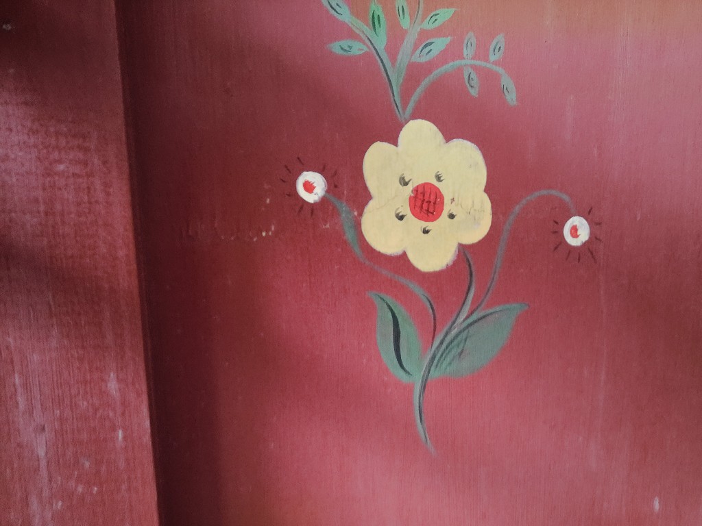 Vintage hoekkastje Veldhoeve Handwerk 46x33x70cm volkskunst - Afbeelding 6