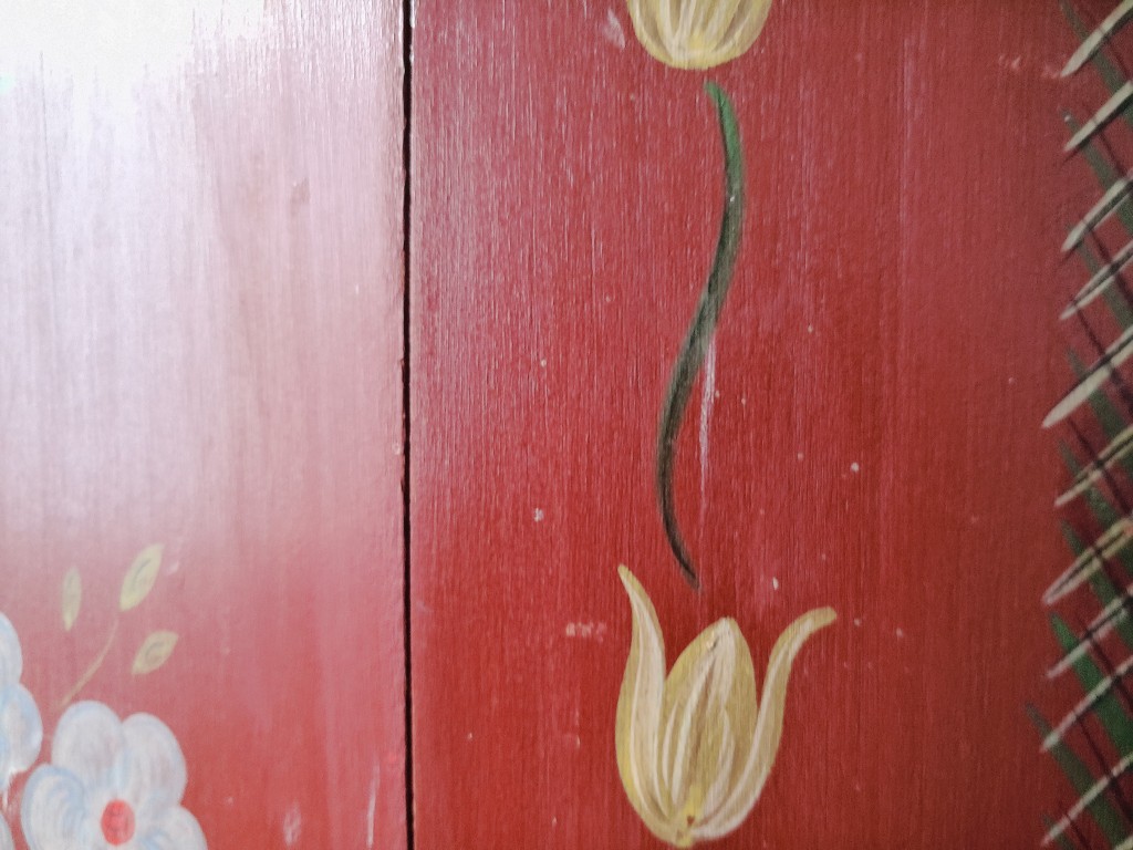Vintage hoekkastje Veldhoeve Handwerk 46x33x70cm volkskunst - Afbeelding 23