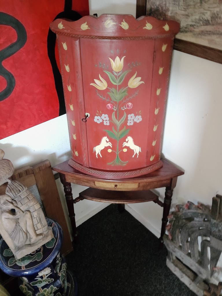 Vintage hoekkastje Veldhoeve Handwerk 46x33x70cm volkskunst - Afbeelding 45