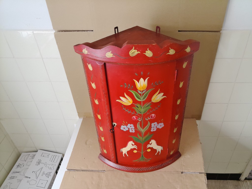Vintage hoekkastje Veldhoeve Handwerk 46x33x70cm volkskunst - Afbeelding 40