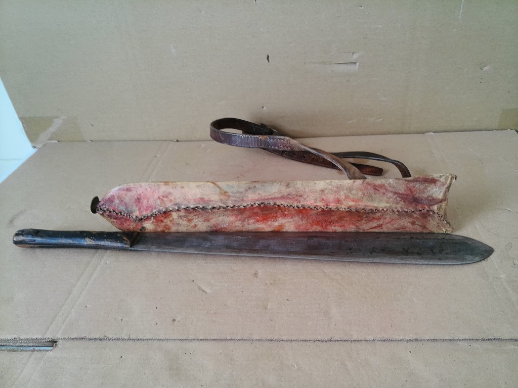 Traditioneel simi zwaard Masai Kenia 52cm - Afbeelding 2
