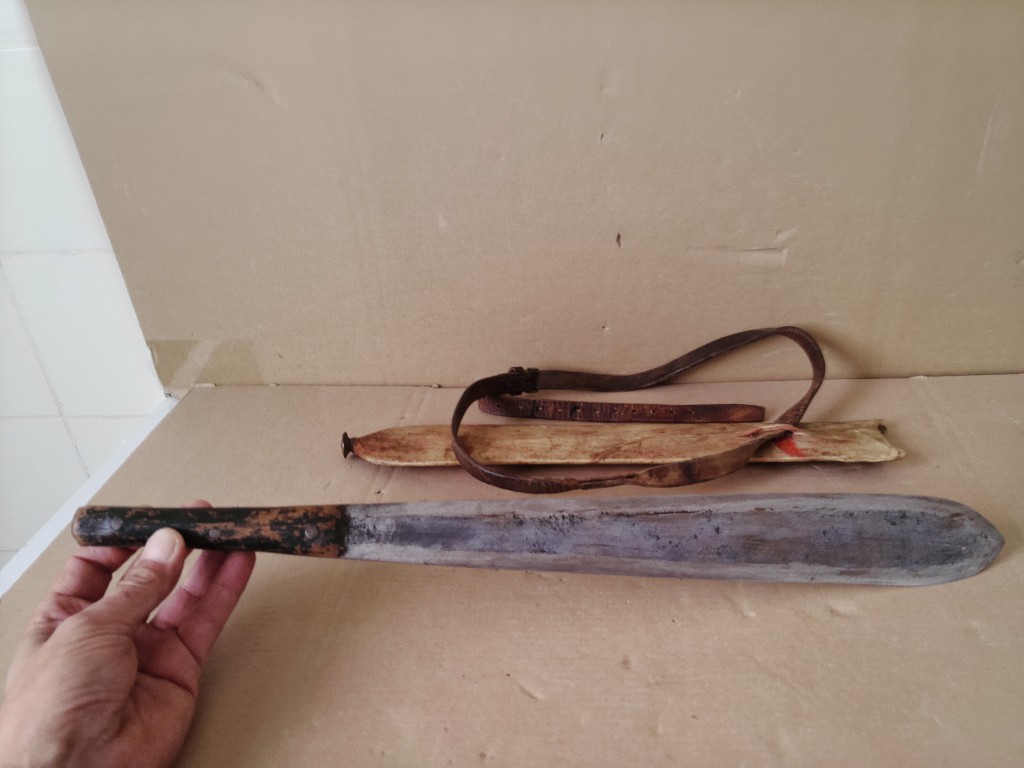 Traditioneel simi zwaard Masai Kenia 52cm - Afbeelding 9