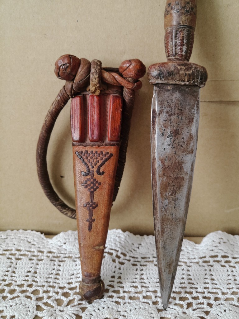 Traditionele dolk armdolk 25cm Masai Kenia ? - Afbeelding 5