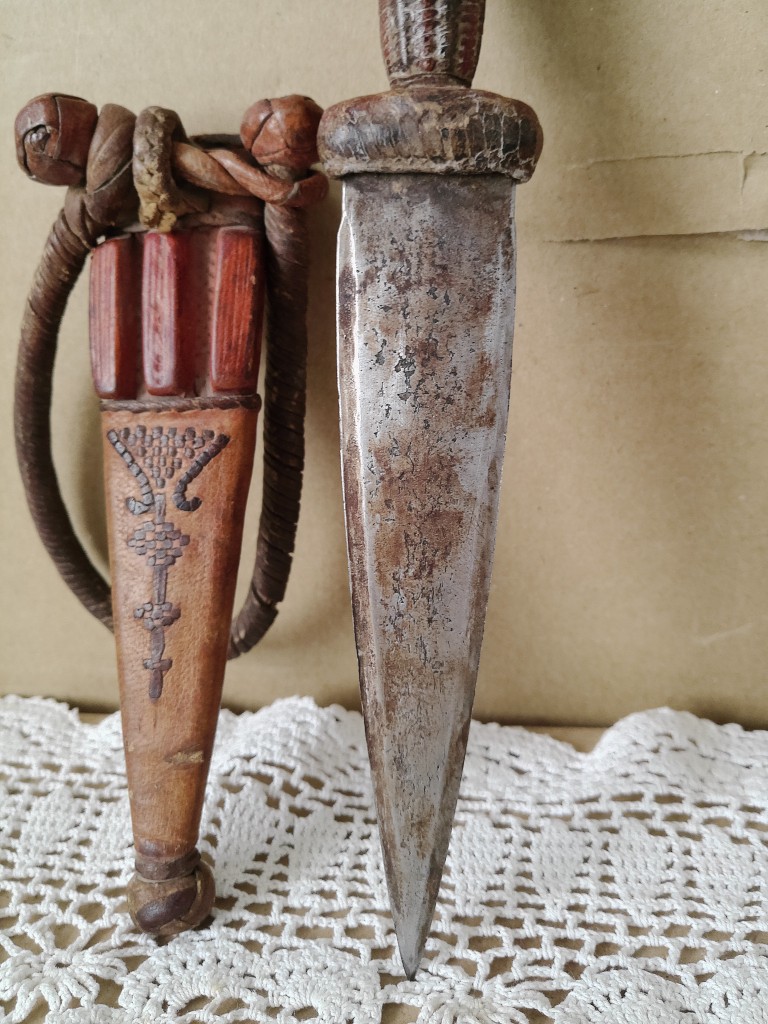 Traditionele dolk armdolk 25cm Masai Kenia ? - Afbeelding 7