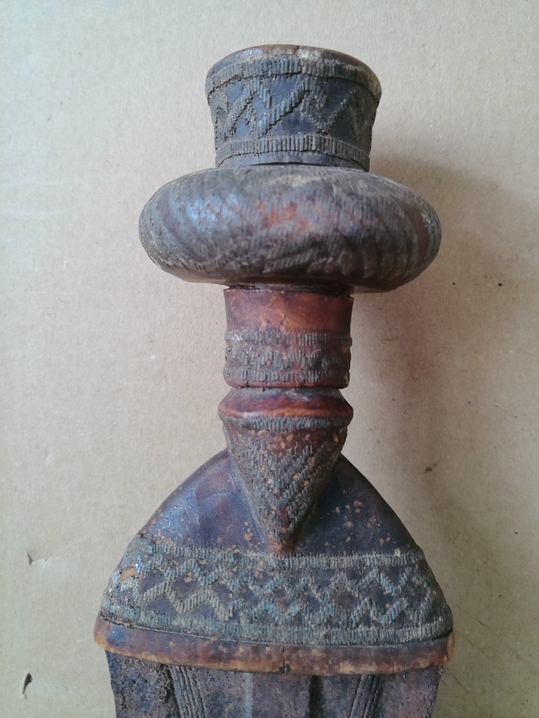 Traditioneel Kuba Ikula mes Sabel der vrede 35cm Congo - Afbeelding 5