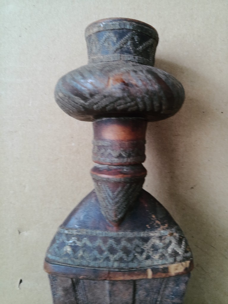 Traditioneel Kuba Ikula mes Sabel der vrede 35cm Congo - Afbeelding 9