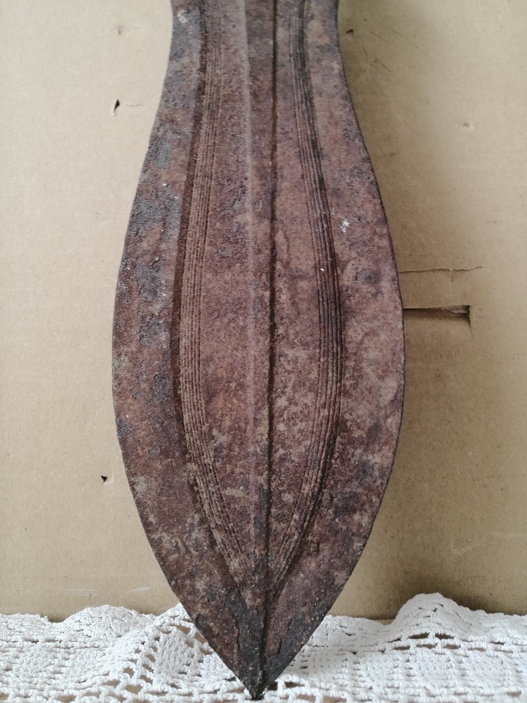 Traditioneel Kuba Ikula mes Sabel der vrede 35cm Congo - Afbeelding 10