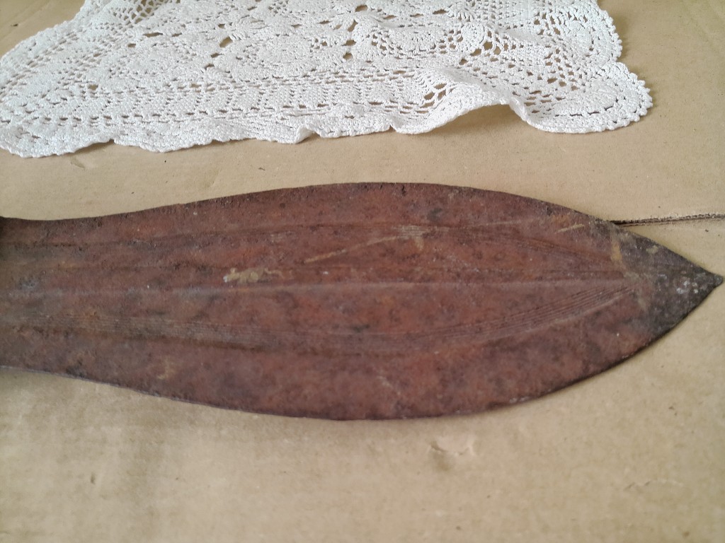 Traditioneel Kuba Ikula mes Sabel der vrede 35cm Congo - Afbeelding 13