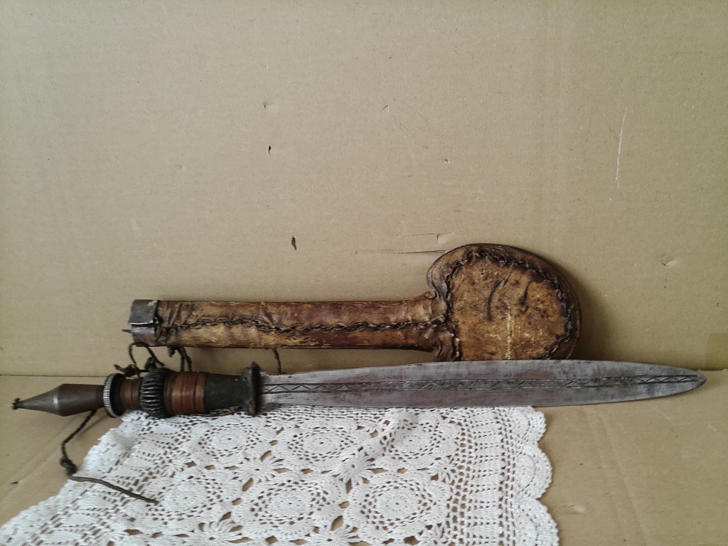 Traditioneel Yaka mbeeli of yaphoca kortzwaard 58cm Congo - Afbeelding 8