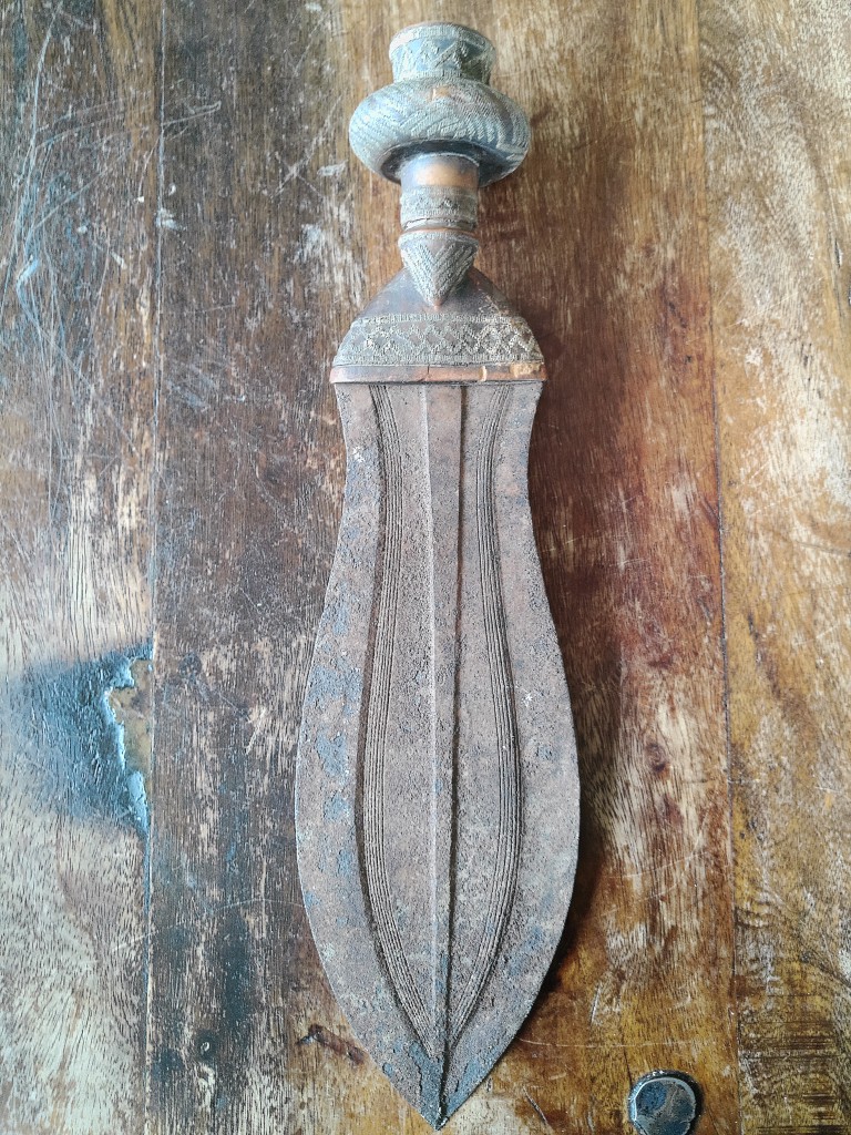 Traditioneel Kuba Ikula mes Sabel der vrede 35cm Congo - Afbeelding 3