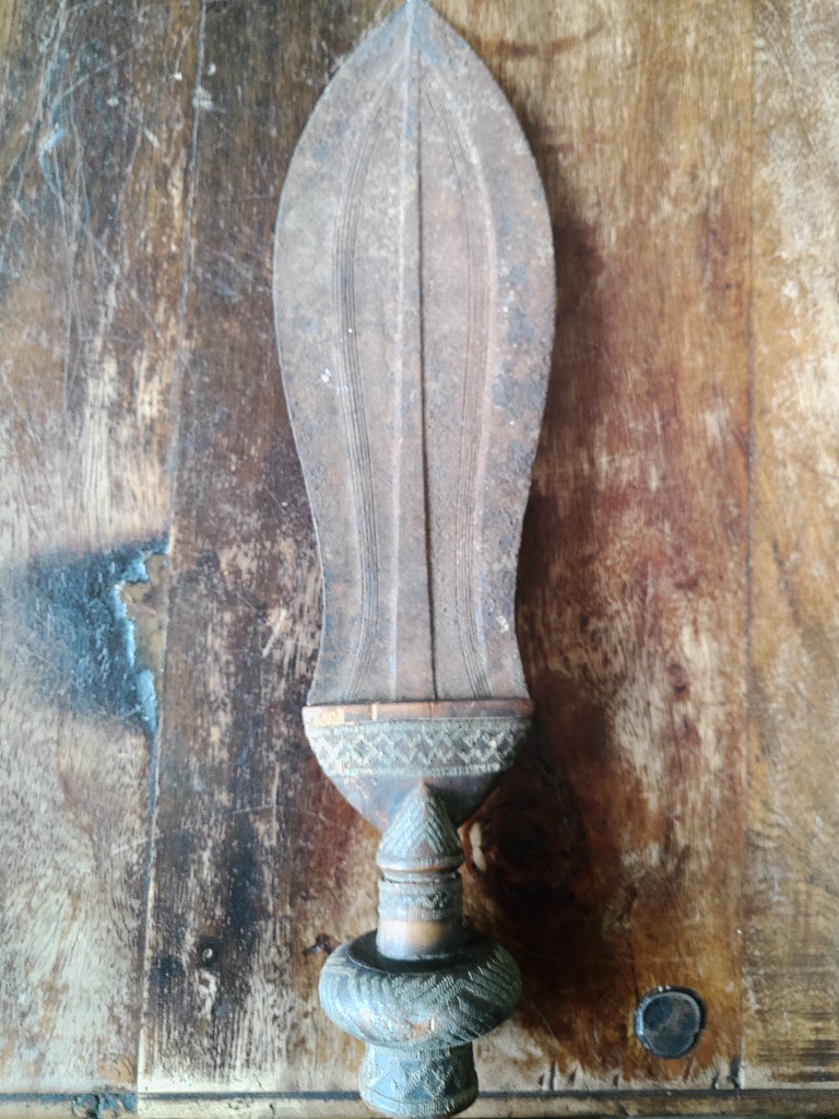 Traditioneel Kuba Ikula mes Sabel der vrede 35cm Congo - Afbeelding 2