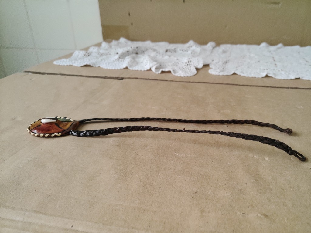 Afrikaanse amulet ketting met kauri schelp volkskunst - Afbeelding 9