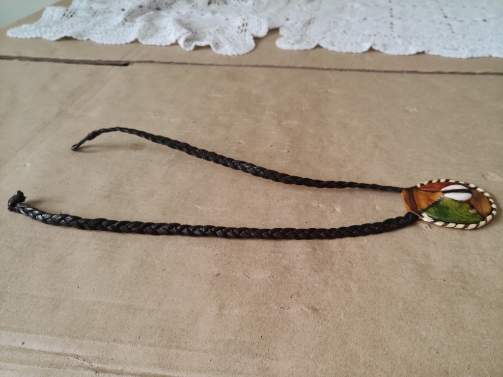 Afrikaanse amulet ketting met kauri schelp volkskunst - Afbeelding 10