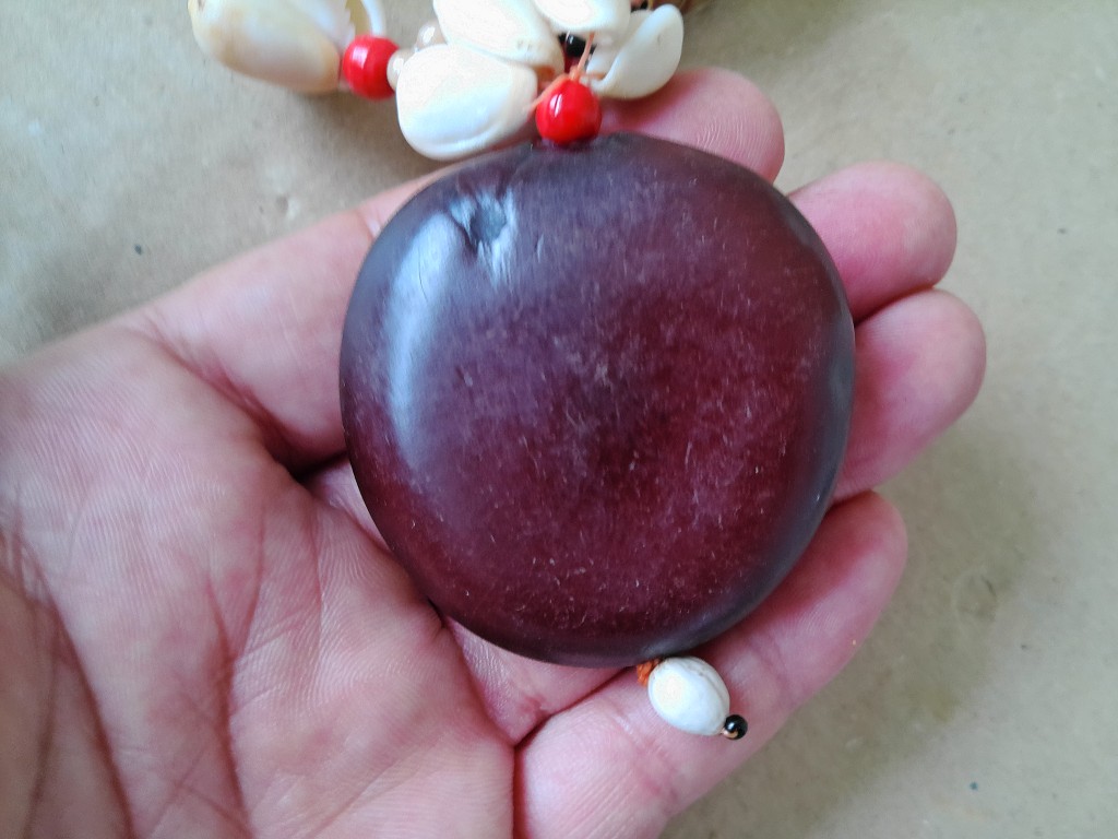 Afrikaanse amulet ketting met kauri schelpen volkskunst - Afbeelding 4