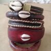Collectie Afrikaanse leren armbanden volkskunst
