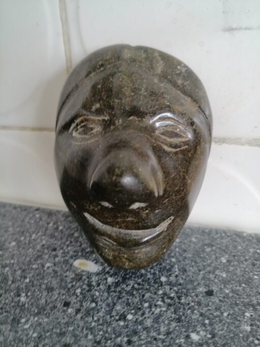 Stenen masker Shona Zimbabwe 10cm