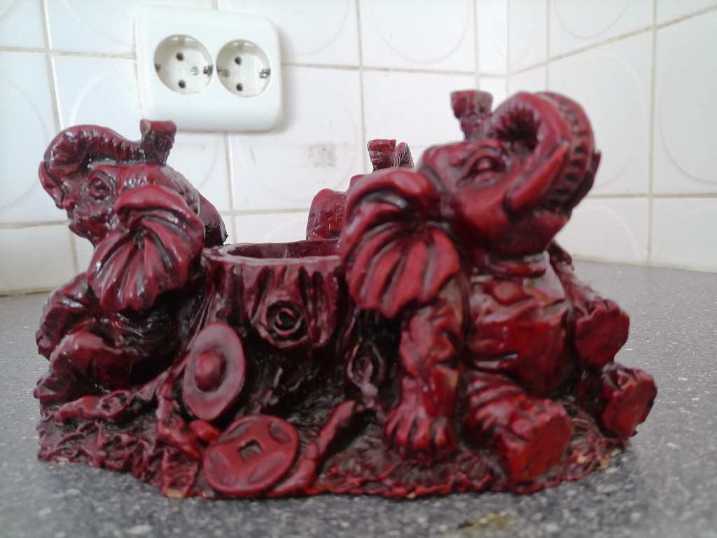 Chinese kandelaar of schaal met olifanten Lucky Elephants - Afbeelding 5