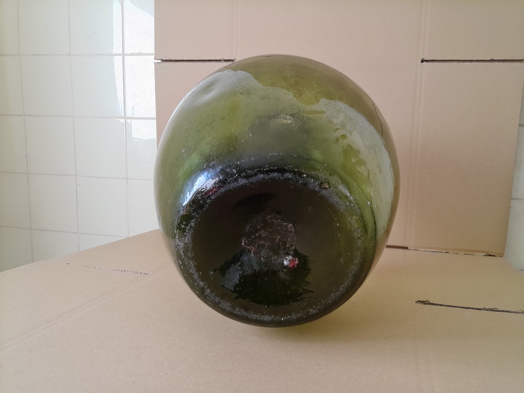 Enorme antieke gistfles 51cm mondgeblazen - Afbeelding 11