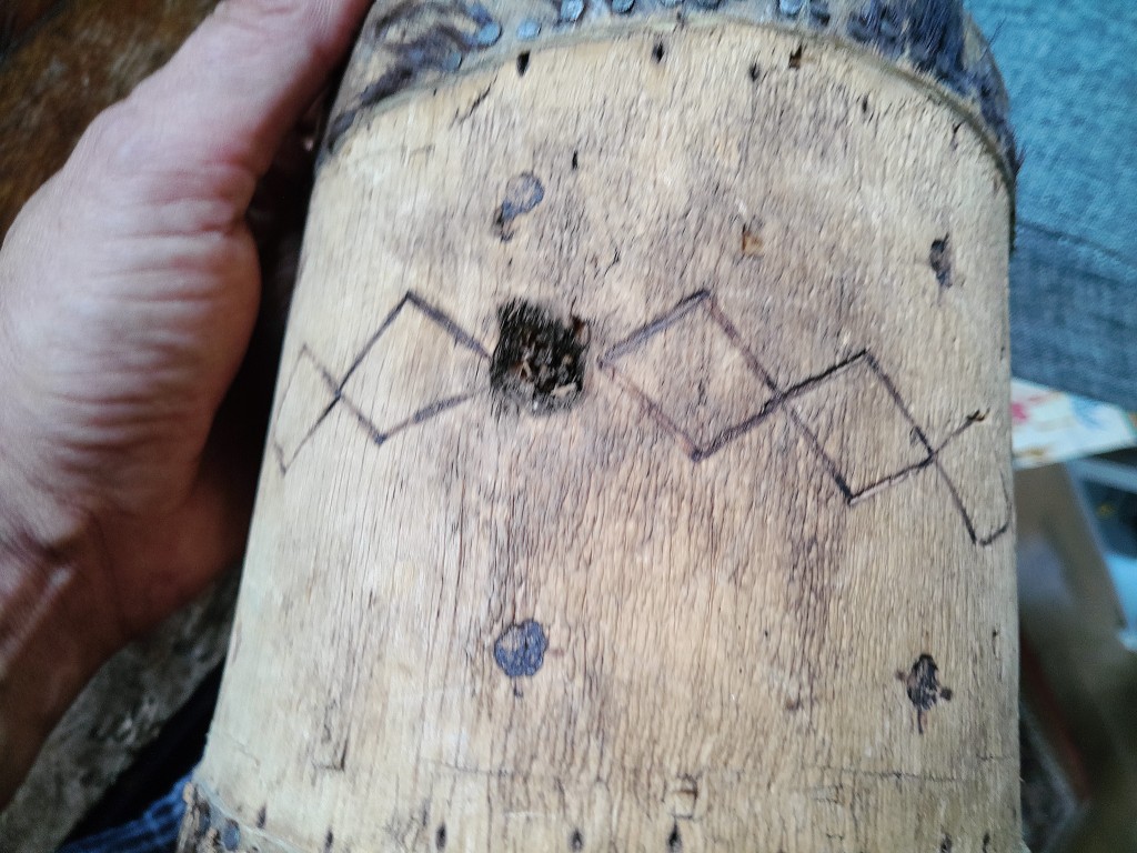 Traditionele inheemse drum 18cm - Afbeelding 10