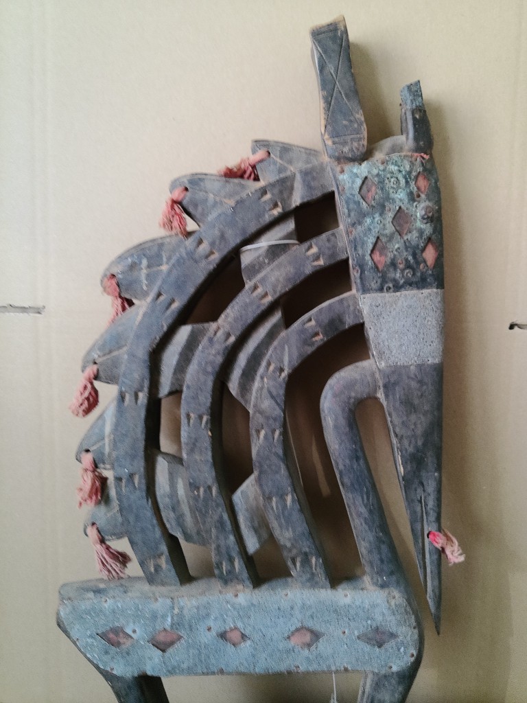 Bamana Mali ceremonieel beeld antilope Chi Wara masker 69cm - Afbeelding 4