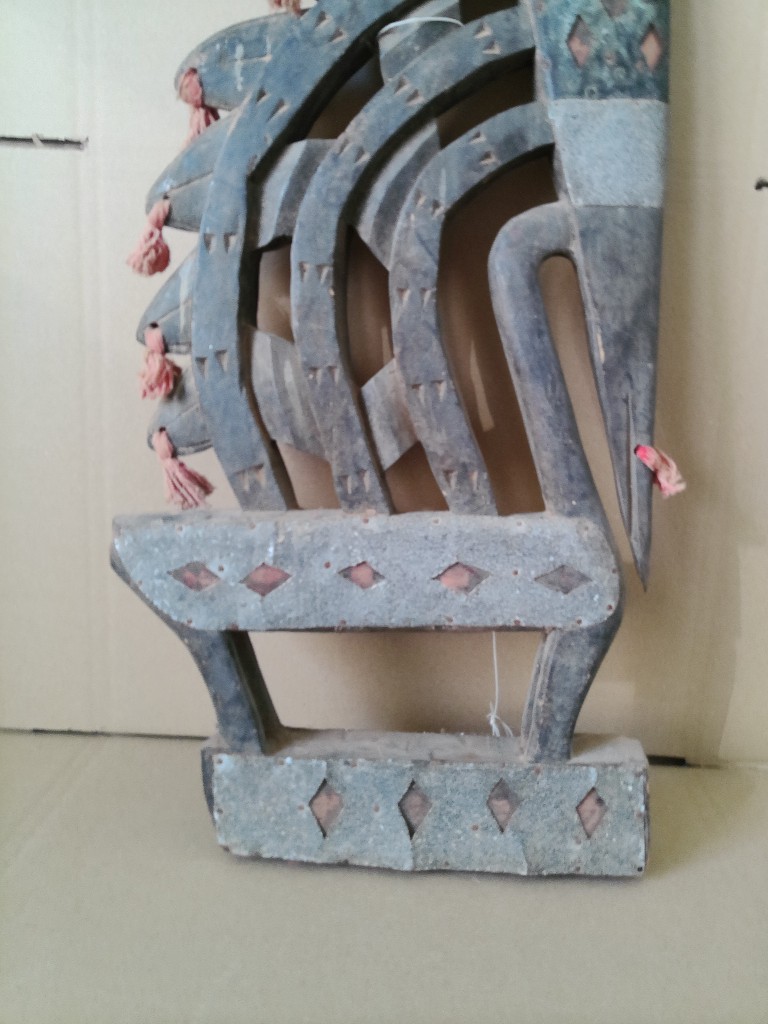 Bamana Mali ceremonieel beeld antilope Chi Wara masker 69cm - Afbeelding 5
