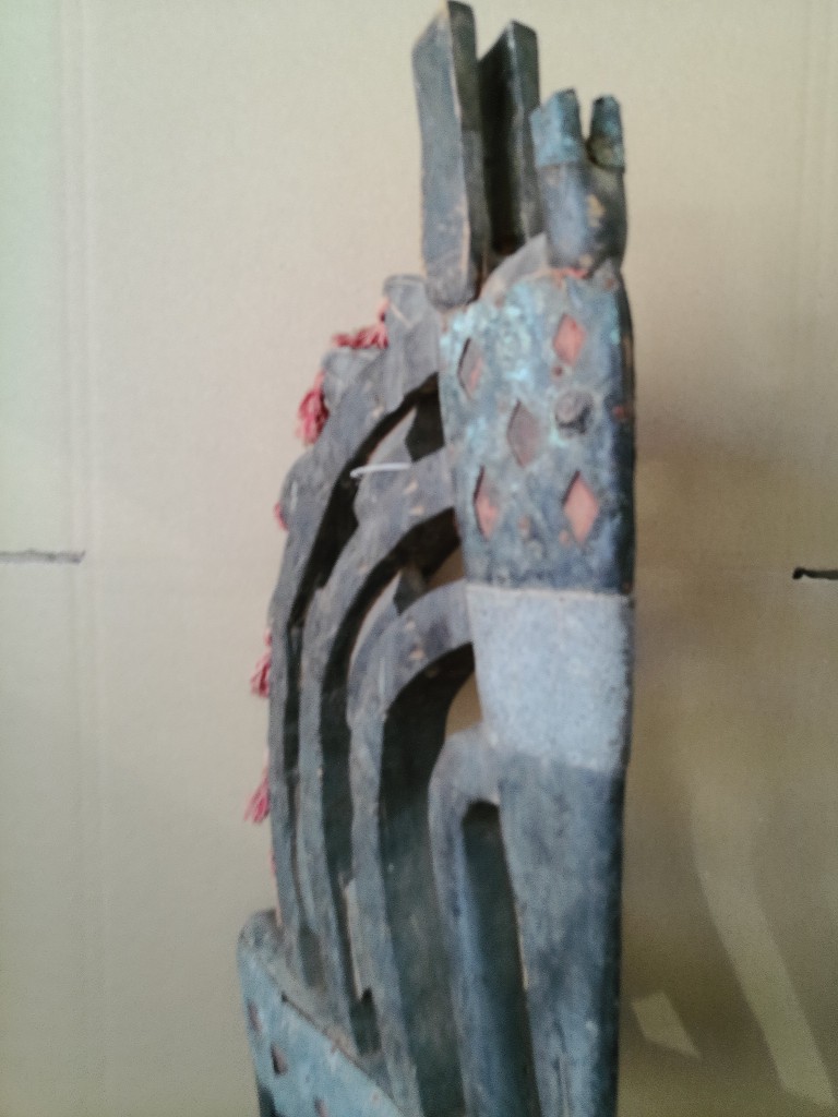 Bamana Mali ceremonieel beeld antilope Chi Wara masker 69cm - Afbeelding 11