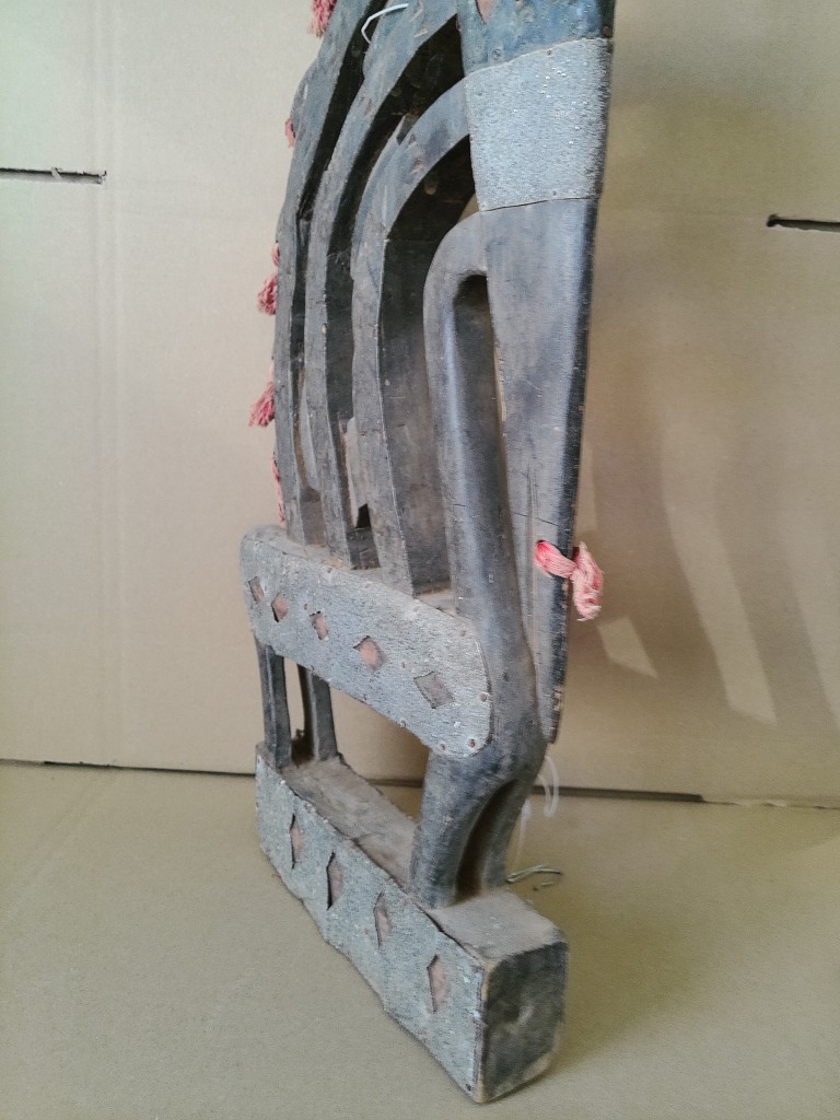 Bamana Mali ceremonieel beeld antilope Chi Wara masker 69cm - Afbeelding 12