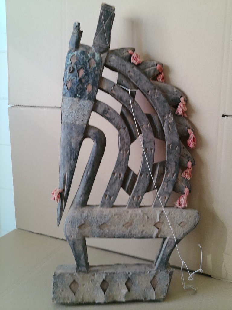 Bamana Mali ceremonieel beeld antilope Chi Wara masker 69cm - Afbeelding 14