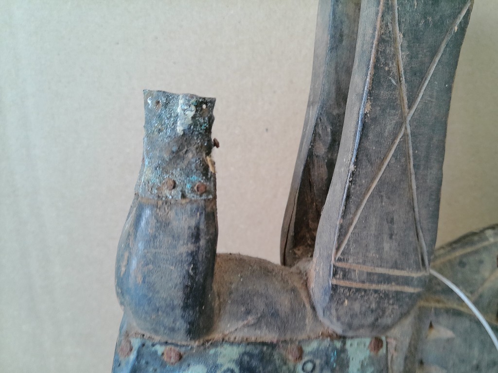 Bamana Mali ceremonieel beeld antilope Chi Wara masker 69cm - Afbeelding 16