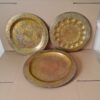 Set koperen Marokkaanse dienbladen theebladen 39cm en 35cm