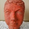 Vintage terracotta beeld hoofd kinderkop 20cm